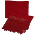 Designer Half Net Stole- Red